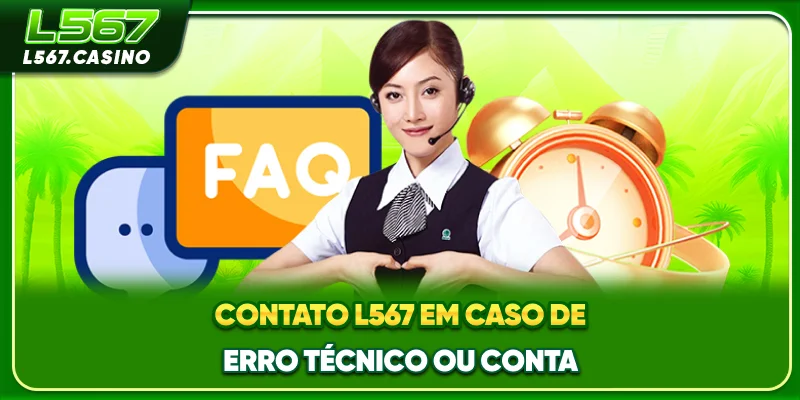 Contato L567 em caso de erro técnico ou conta