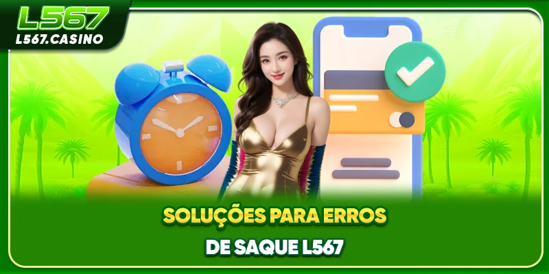 Soluções para erros de saque L567